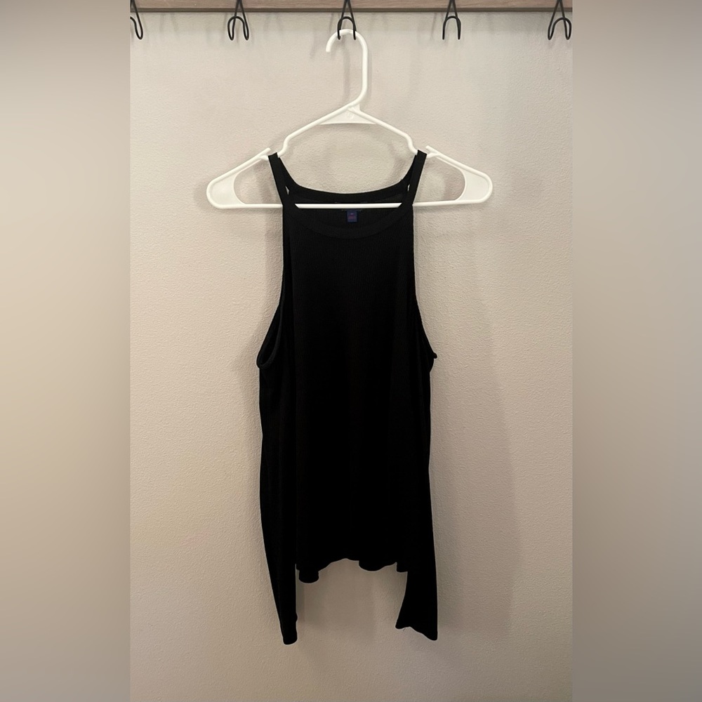 Black Long Sleeve Cut Out Shoulder Shirt